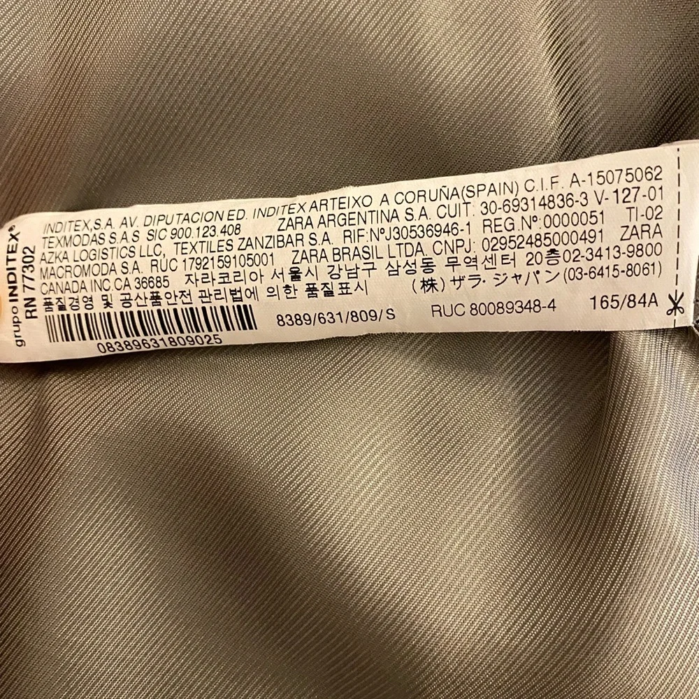 ZARA Wool Blend Long Vest Coat with Zipper - Picture 10 of 11